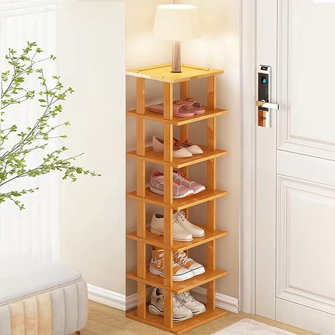 decluttering small space with stackable storage